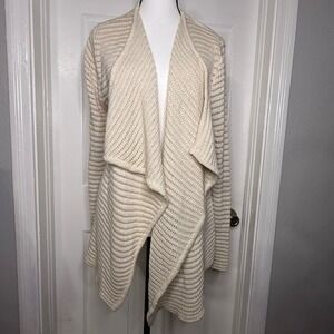 Volcom Cream Knit Sweater Wrap Size M/L